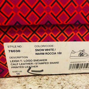 Tory Burch Leigh T-Logo Sneakers in Snow White and Warm Roccia